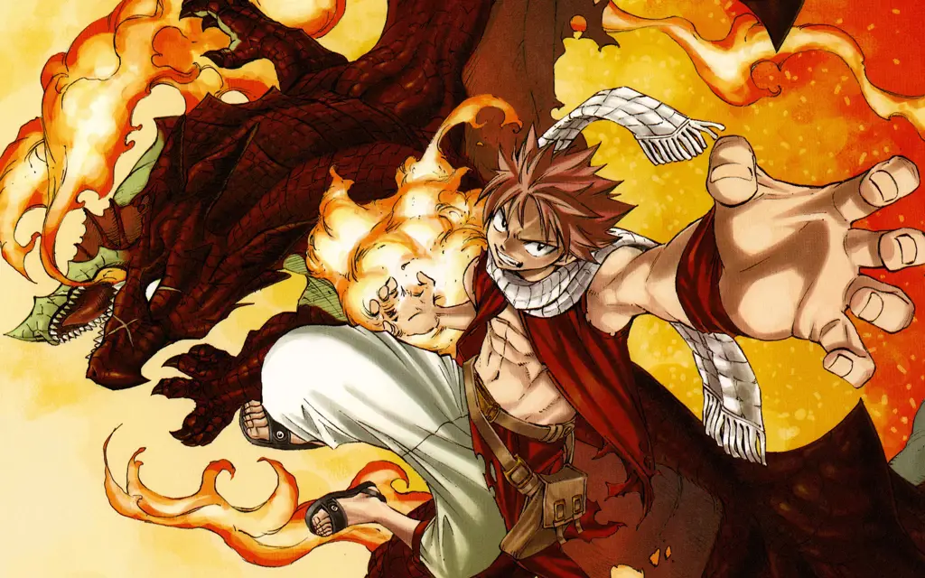 Gambar Natsu Dragneel, karakter utama Fairy Tail