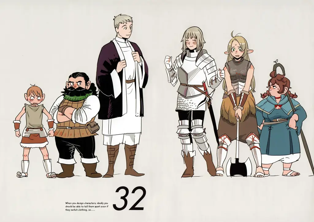 Para karakter di Dungeon Meshi