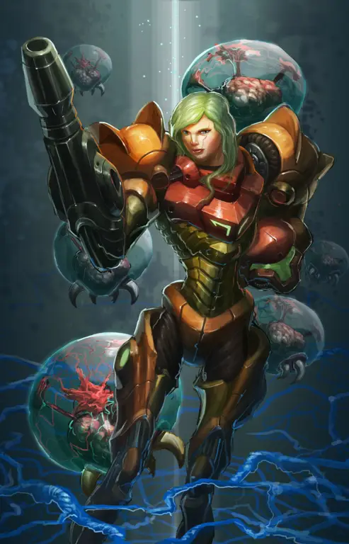 Samus Aran di planet Zebes