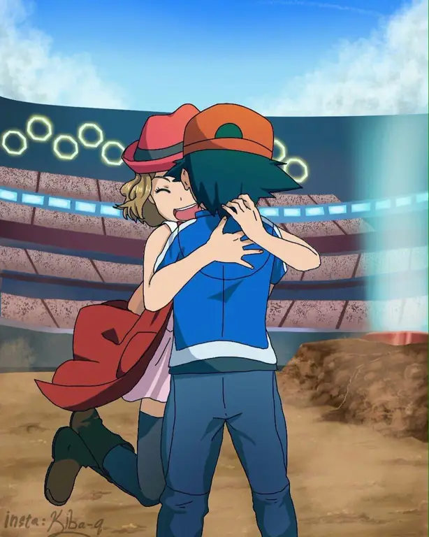 Ash, Serena, dan teman-temannya dalam petualangan Pokemon XYZ