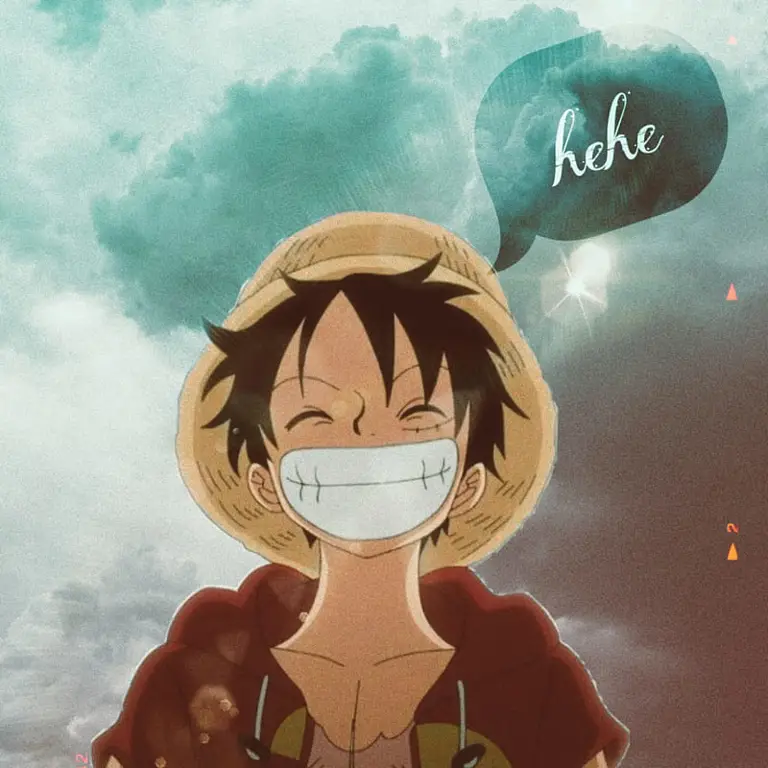 Luffy tersenyum