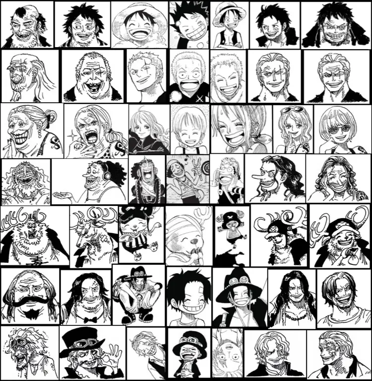 Gambar Luffy dan Kru Topi Jerami