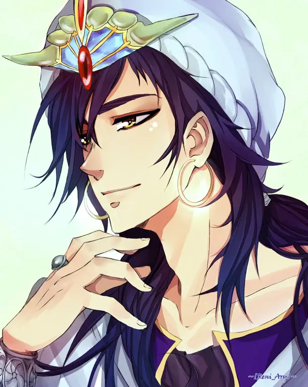 Gambar Sinbad dari anime Magi