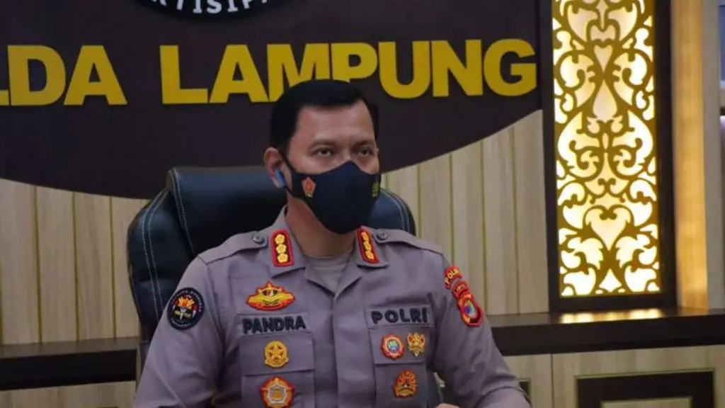 Petugas Kepolisian di Bandar Lampung bertugas