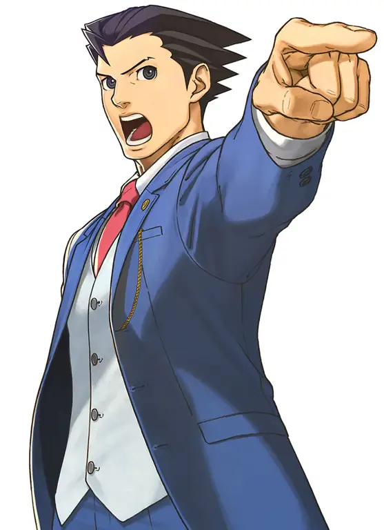 Gambar Phoenix Wright dari game Ace Attorney