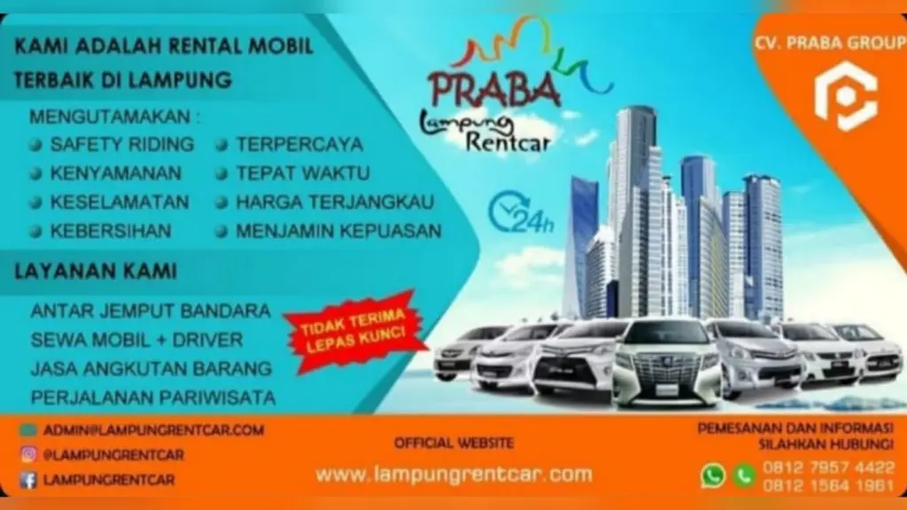 Berbagai pilihan mobil rental di Bandar Lampung