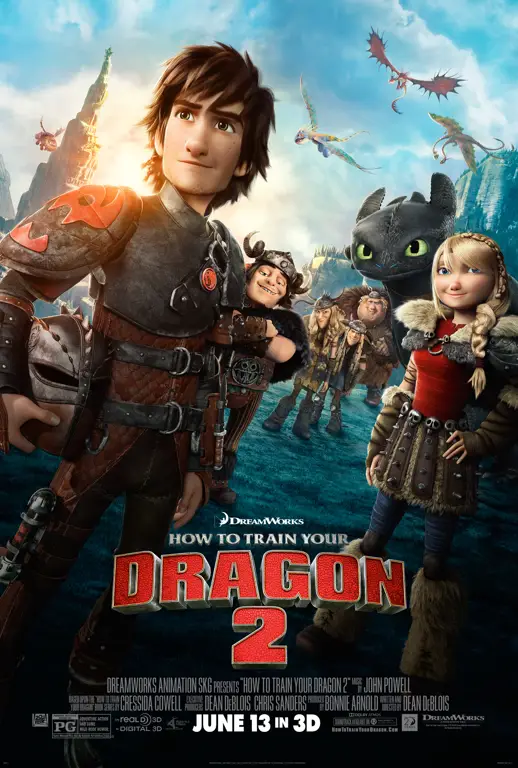 Gambar yang menampilkan berbagai pilihan subtitle Indonesia untuk film How to Train Your Dragon.