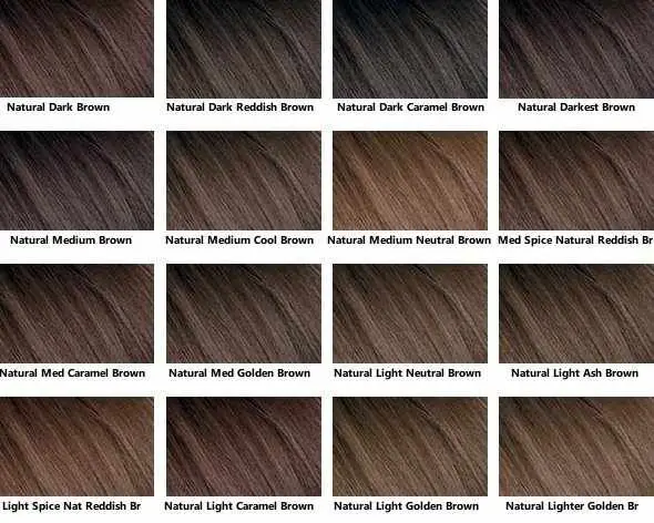 Berbagai pilihan warna ash brown