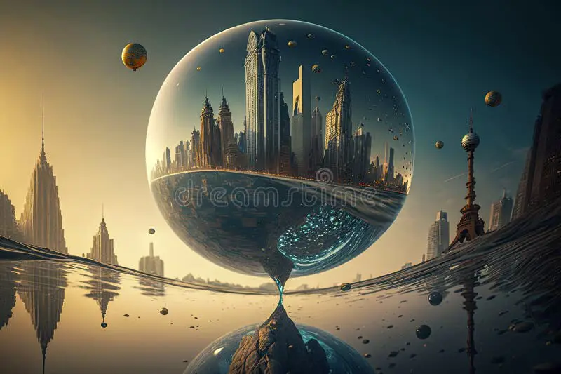 Ilustrasi planet alien futuristik