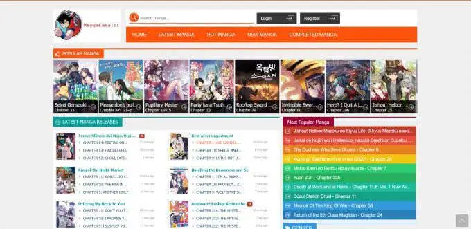 Berbagai platform baca manga online