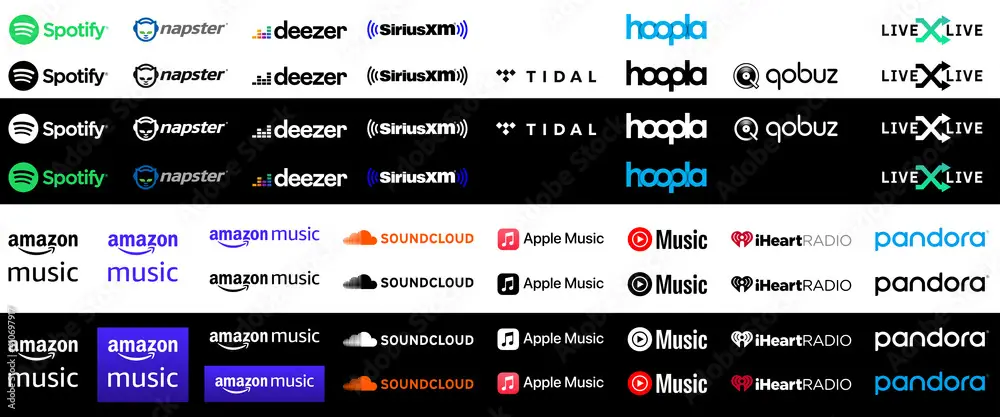 Logo beberapa platform streaming yang aman dan legal