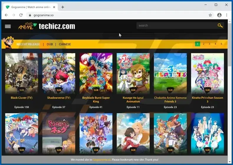 Platform streaming anime legal