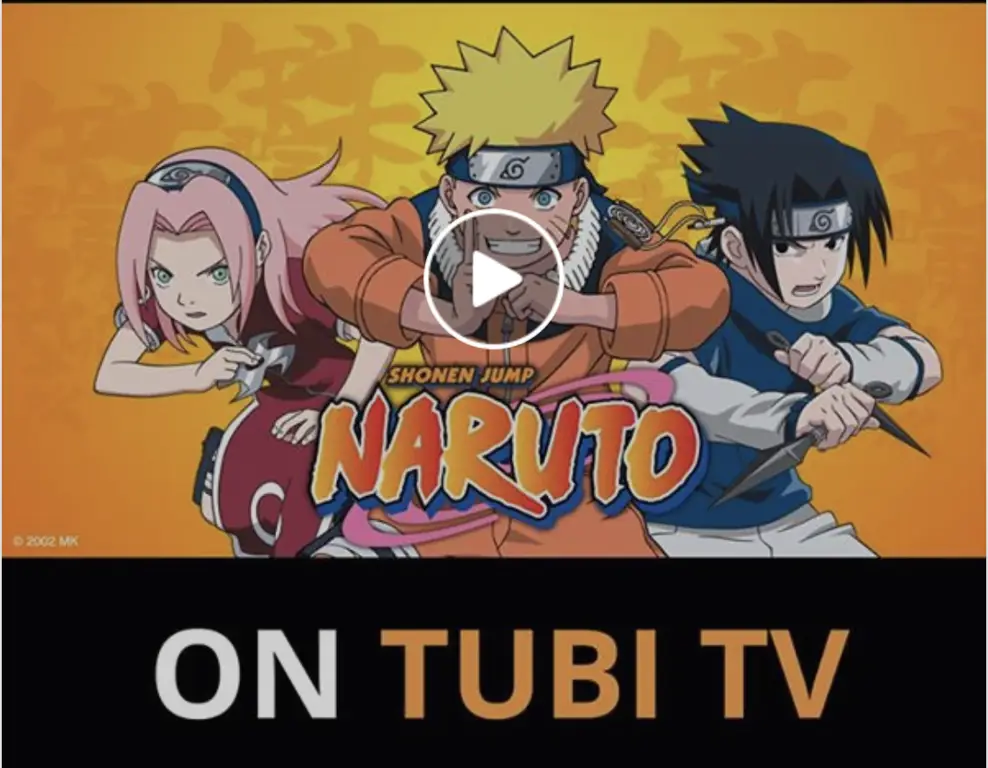 Logo berbagai platform streaming yang menayangkan Naruto