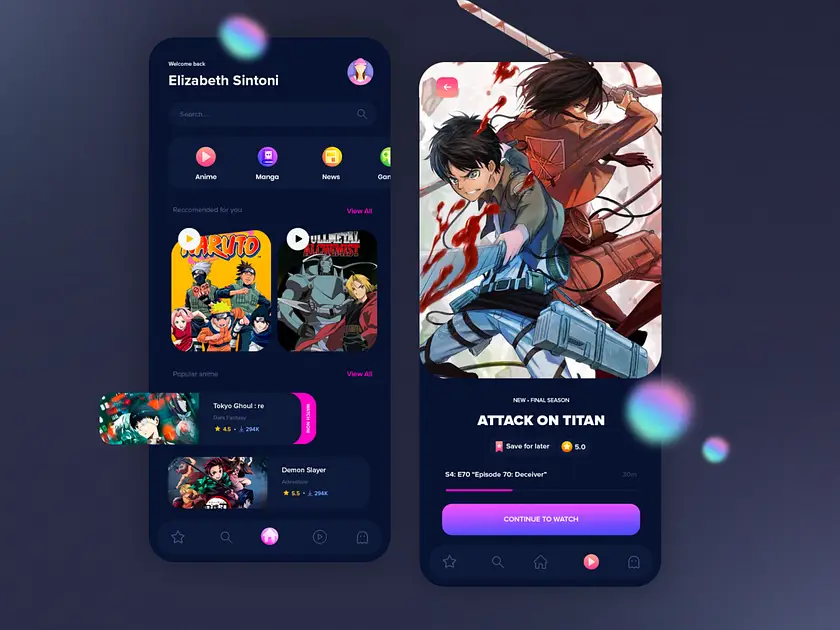 Logo berbagai platform streaming anime