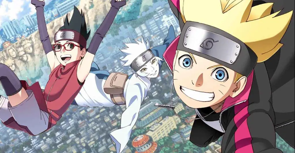 Gambar berbagai platform streaming yang menayangkan Boruto