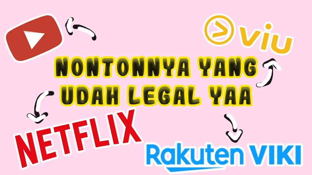 Logo-logo platform streaming resmi di Indonesia