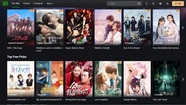 Berbagai platform streaming drama China