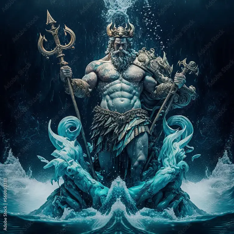 Gambar Poseidon, Dewa Laut Yunani