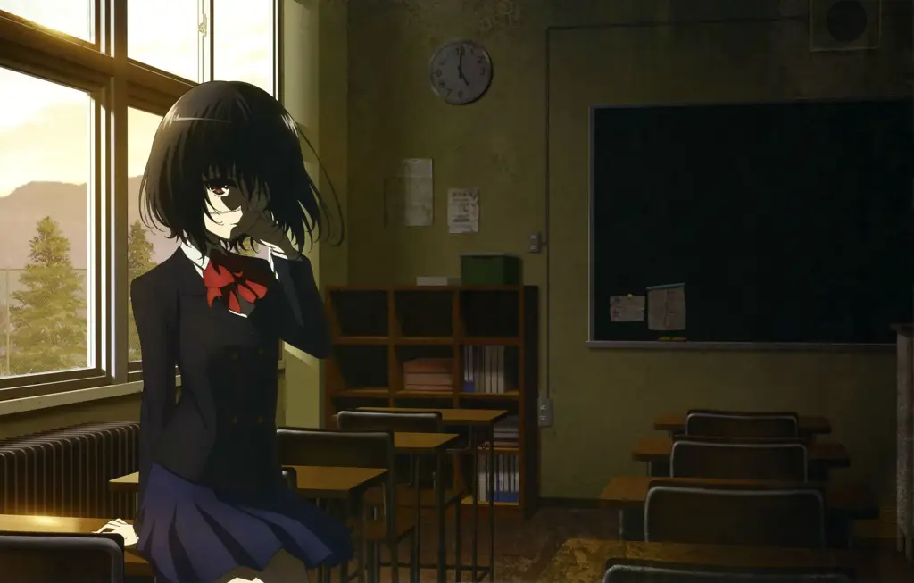 Poster Anime Another Gambar anime Another yang menyeramkan