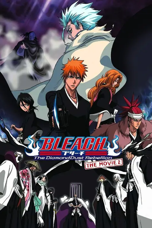 Poster animasi Bleach yang menampilkan Ichigo Kurosaki dan karakter lainnya