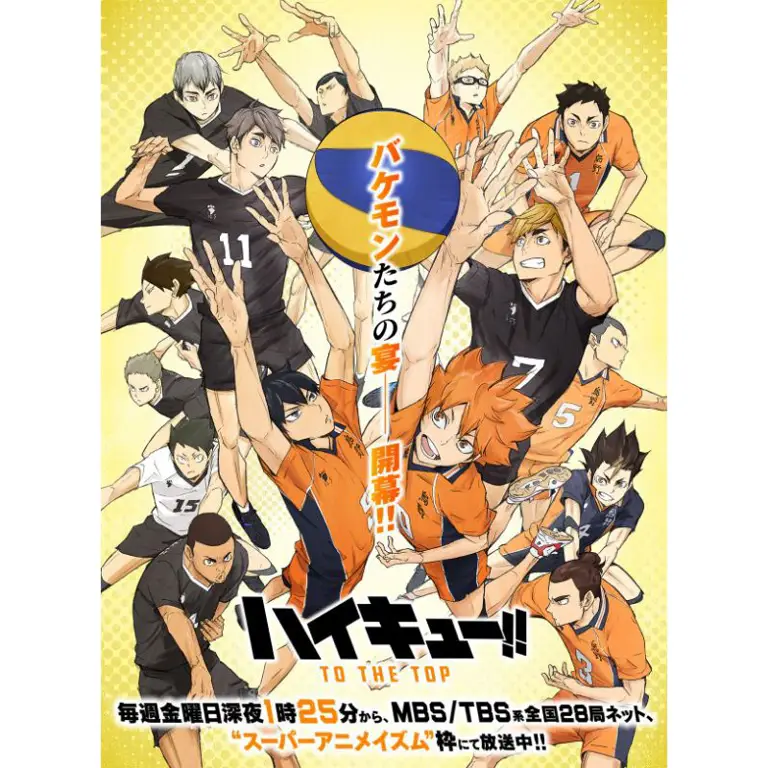 Poster anime Haikyuu!! yang menampilkan karakter-karakter utama