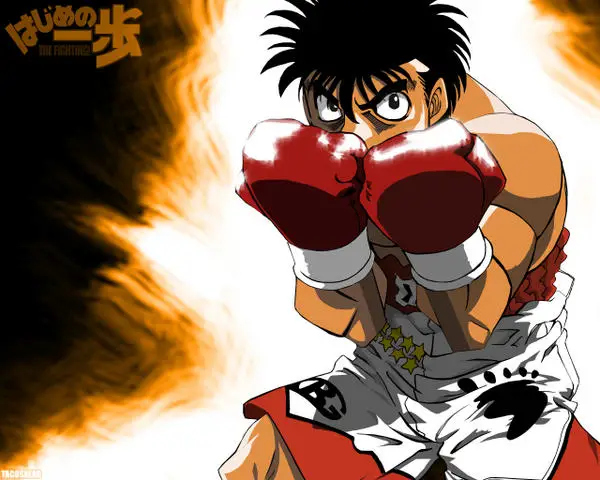 Gambar yang menampilkan poster anime Hajime no Ippo