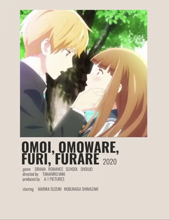 Poster anime Omoi, Omoware, Furi, Furare