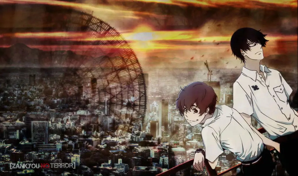 Poster resmi anime Zankyou no Terror