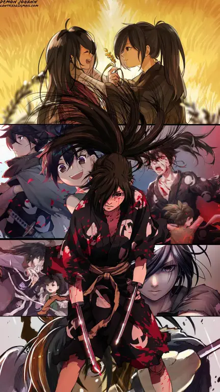 Poster anime Dororo dan Hyakkimaru