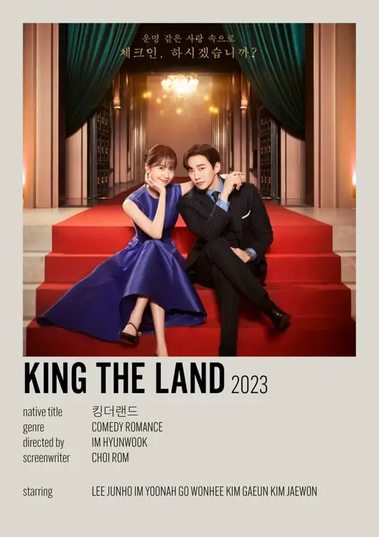 Poster drama King The Land yang menampilkan Lee Junho dan Yoona Poster drama King The Land