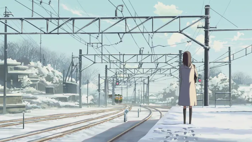 Poster minimalis anime 5 centimeters per second