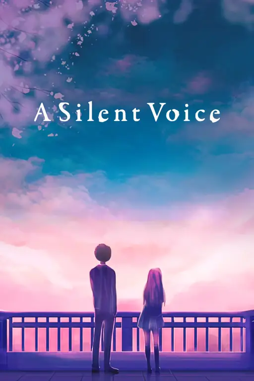 Poster film A Silent Voice versi sub Indo