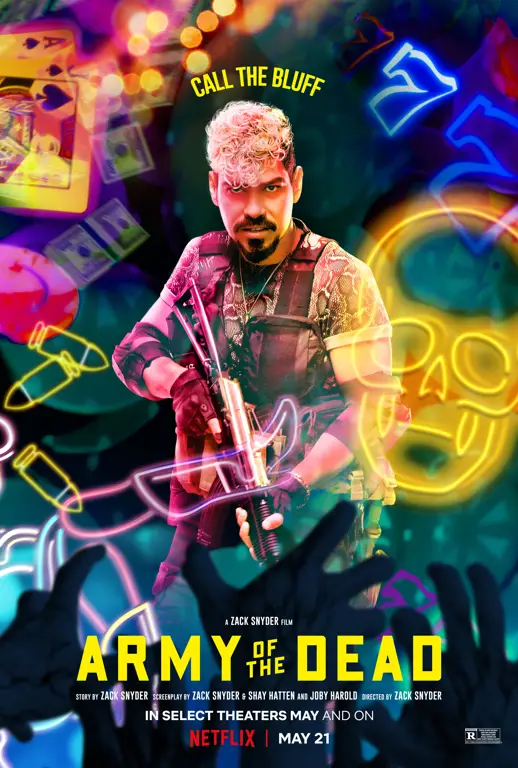 Poster film Army of the Dead yang menampilkan para karakter utama Poster film Army of the Dead