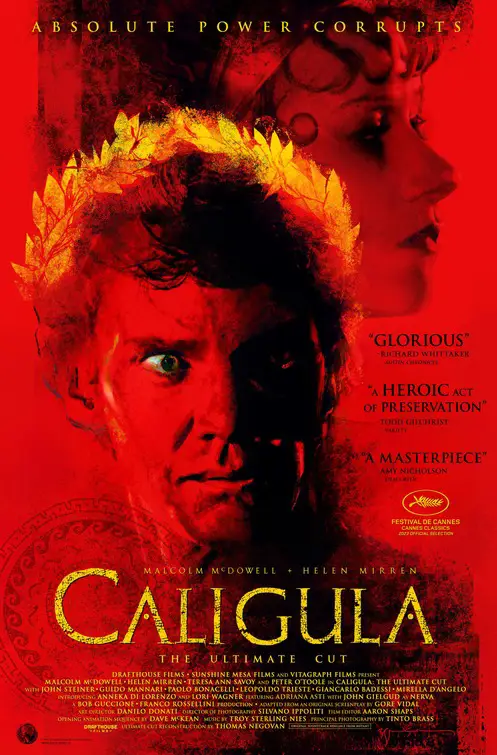 Poster film Caligula yang kontroversial Poster film Caligula