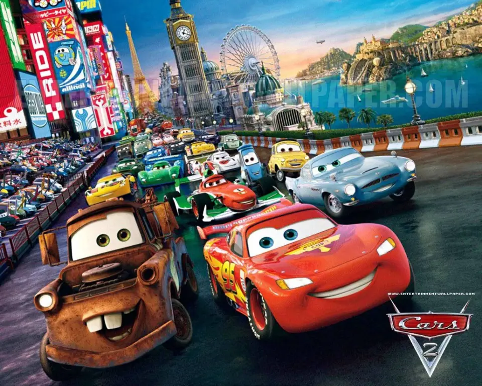 Poster film Cars dengan subtitle Indonesia