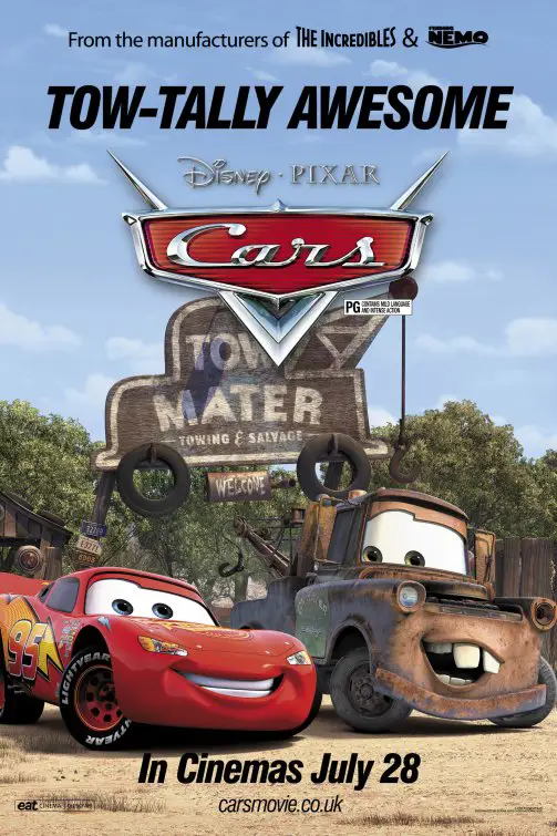 Poster film Cars dengan Lightning McQueen