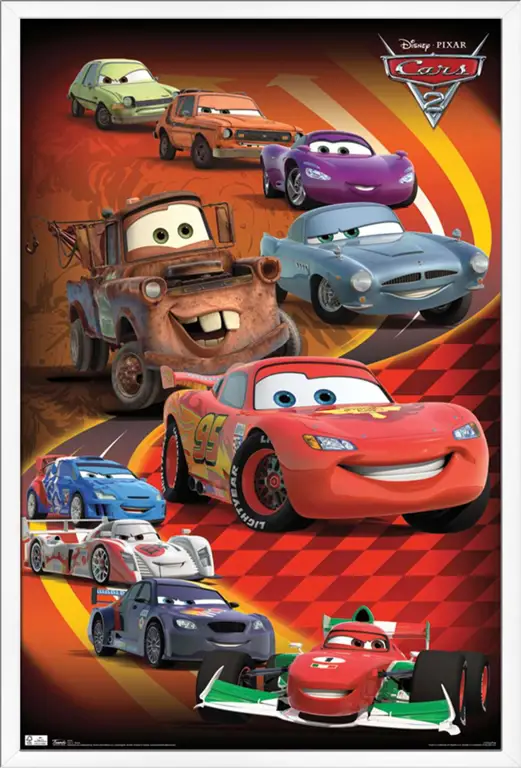 Poster film Cars yang menampilkan Lightning McQueen