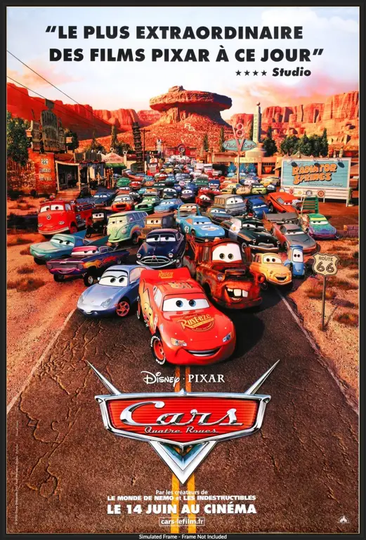 Poster film Cars dengan Lightning McQueen