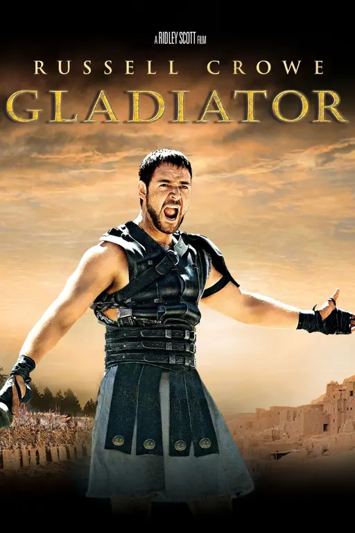 Poster film Gladiator yang ikonik Poster film Gladiator