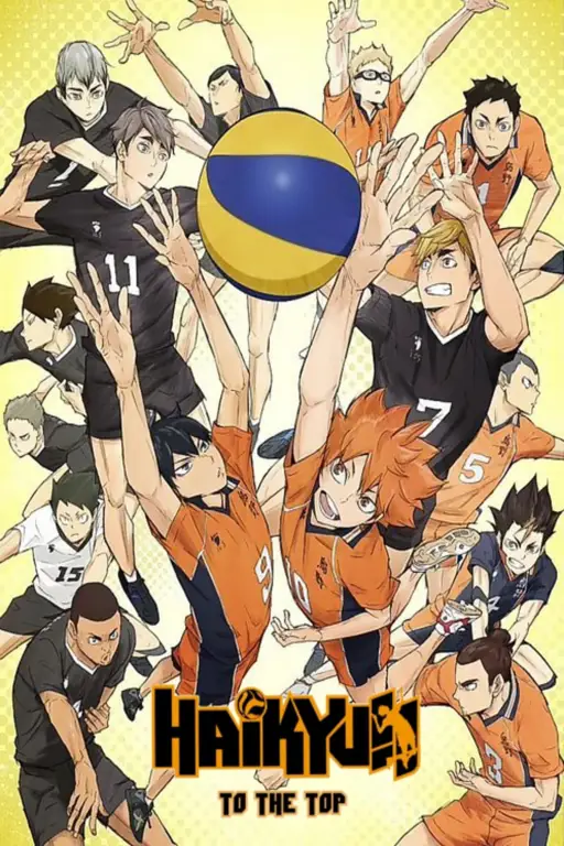 Poster film Haikyuu!! yang menampilkan para pemain utama Poster film Haikyuu!!