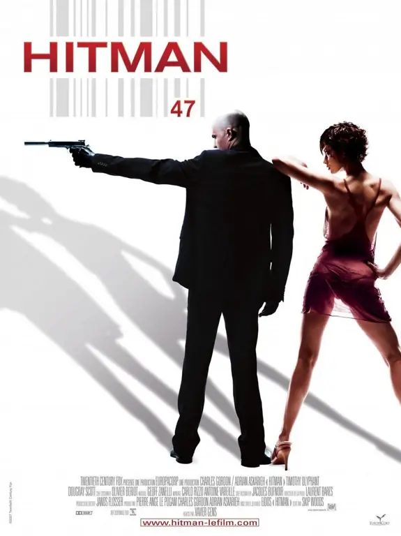 Poster film Hitman dengan subtitle Indonesia