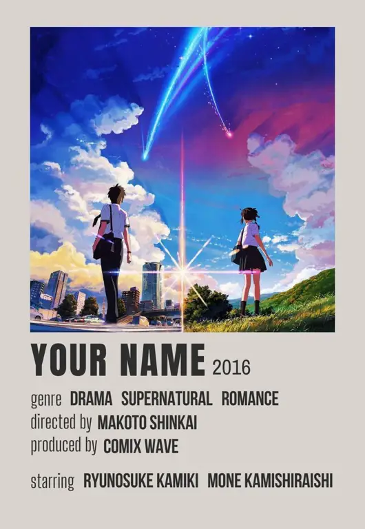 Poster film Kimi no Na wa.