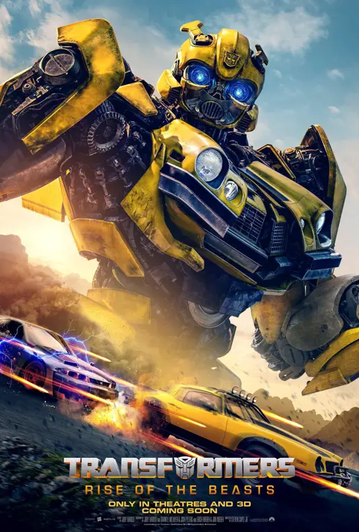 Poster film Transformers dengan subtitle Indonesia