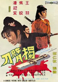 Poster film wuxia dengan berbagai karakter ahli pedang