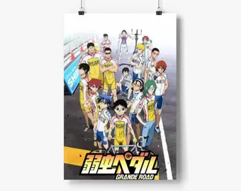 Poster film Yowamushi Pedal yang menampilkan para pembalap utamanya.