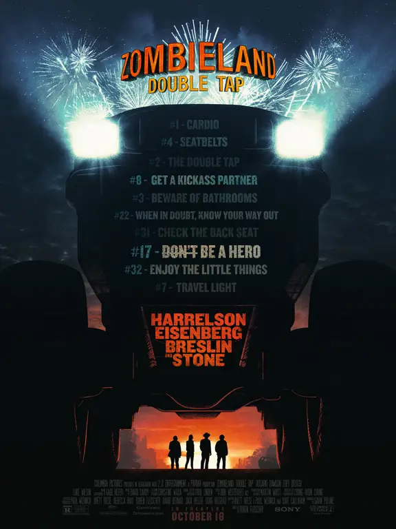 Poster film Zombieland dengan subtitle Indonesia