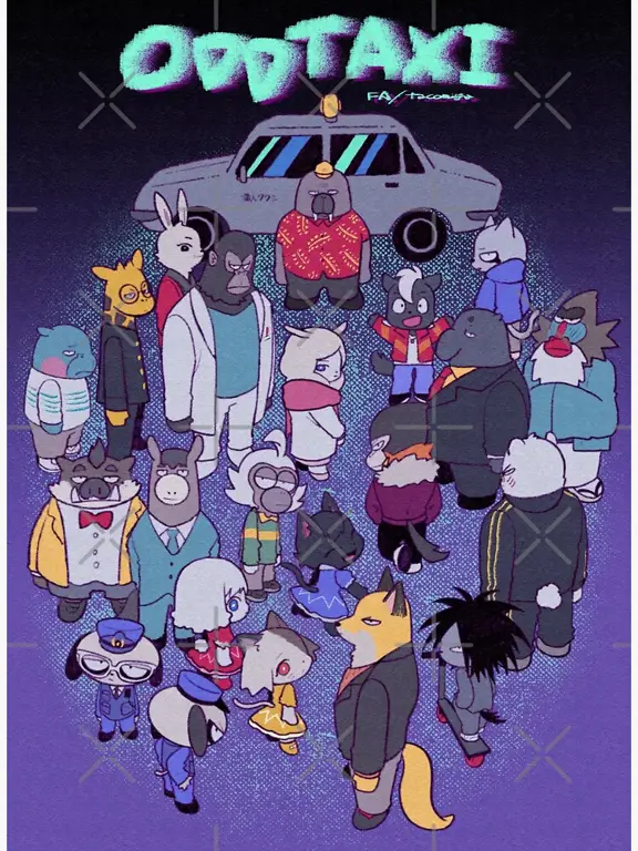 Poster Odd Taxi Poster anime Odd Taxi.