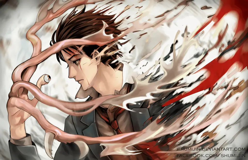 Poster resmi anime Parasyte