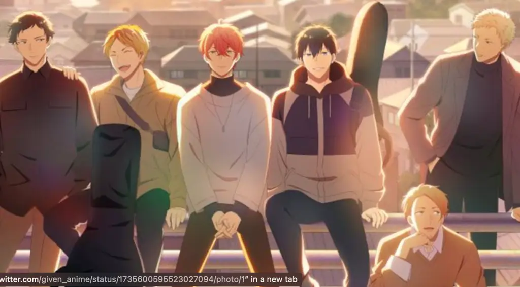 Poster resmi anime Given Poster anime Given