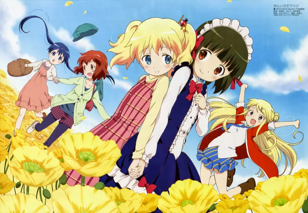 Poster anime Kiniro Mosaic